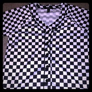 Checker Button Up